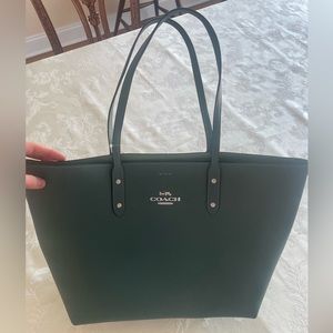 Coach Leather Tote Bag in Green